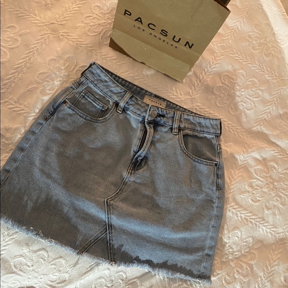 PacSun High Rise Denim Skirt